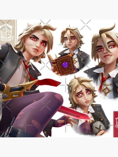 Alternative view of Joni The Red Shower Curtain