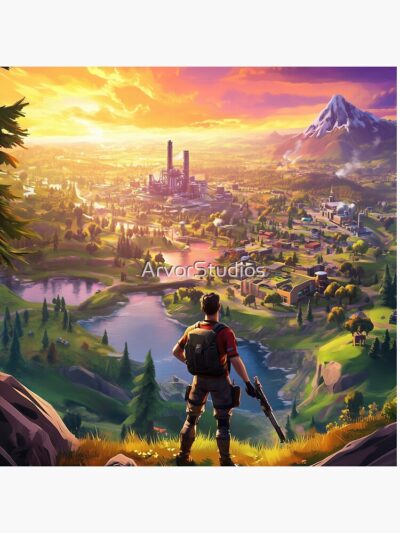 Alternative view of Battle Royale Inspiration Fan Art Shower Curtain