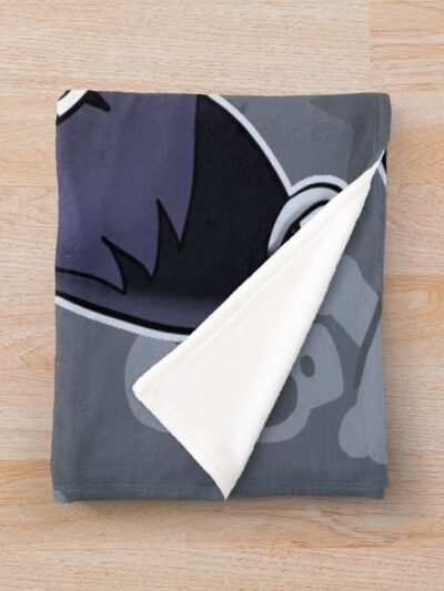 Alternative view of Meowskulls Throw Blanket