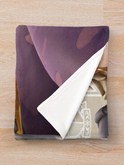 Alternative view of Joni The Red Throw Blanket